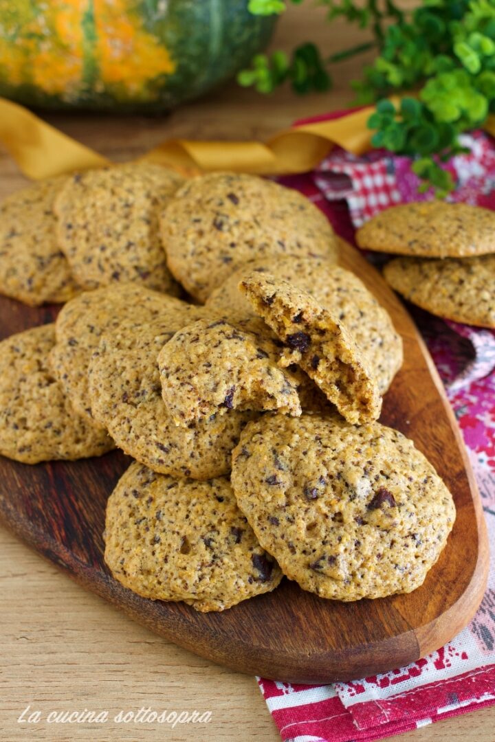 biscotti zucca e cioccolato