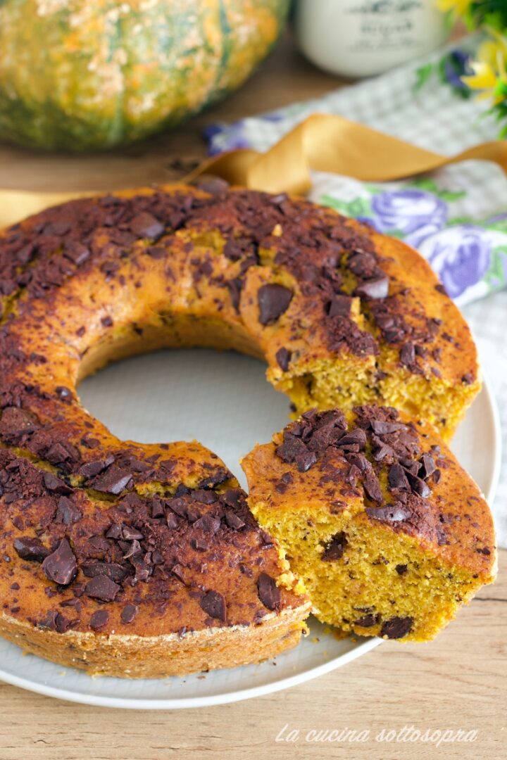 ciambella zucca e cioccolato ricetta