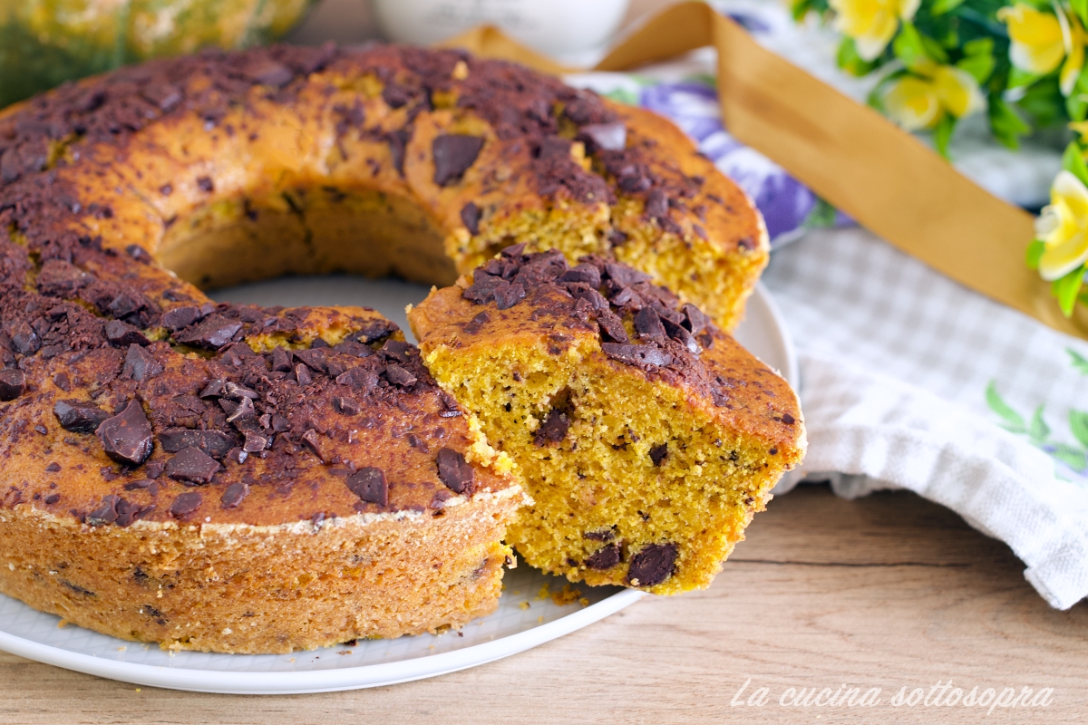 ciambella zucca e cioccolato