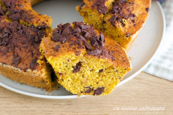 ciambella zucca e cioccolato morbida
