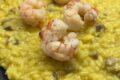 Risotto con funghi, zafferano e gamberi