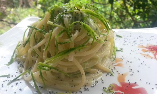 Spaghetti al fieno di zucchine