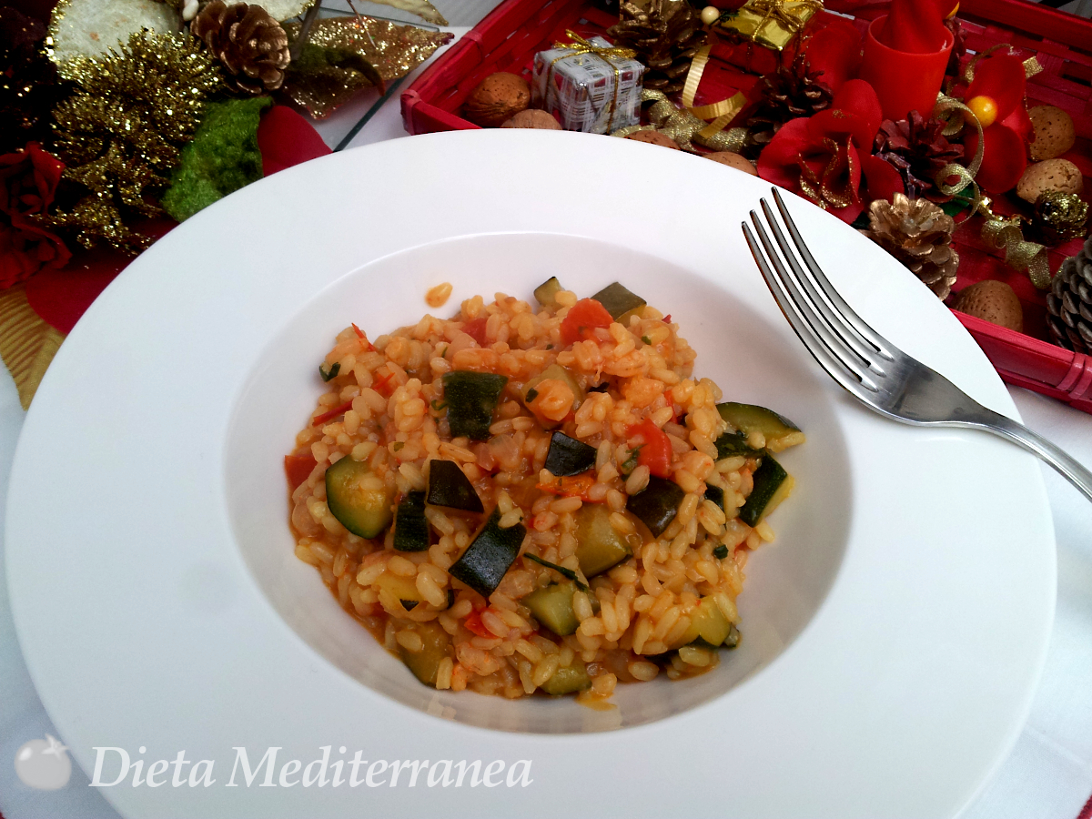 Risotto ai gamberetti, zucchine e pomodorini by Dieta Mediterranea