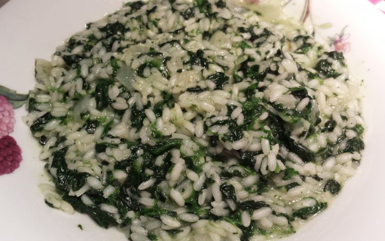 Le ricette della Lady: risotto con gli spinaci