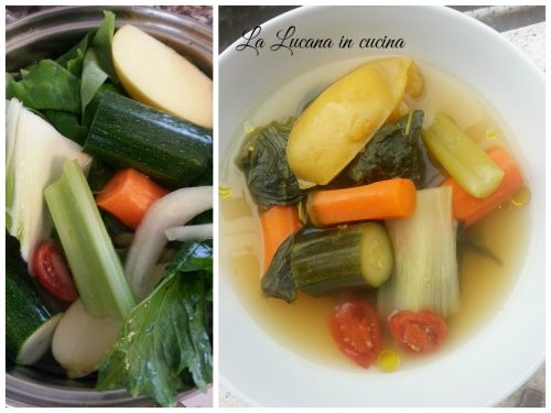 Zuppa vegana con verdure e mele