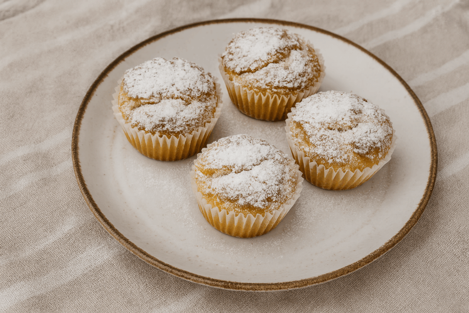 muffin al cocco in friggitrice ad aria
