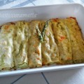 Cannelloni crema di asparagi e scamorza affumicata, il ripieno è senza besciamella, ricotta e asparagi e scamorza affumicata