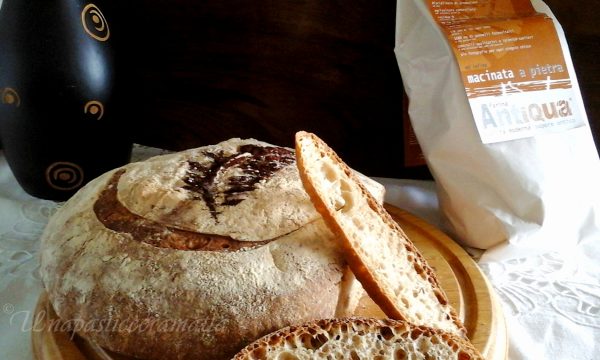 Pane senza impasto con farina tipo 2 (lievito madre)