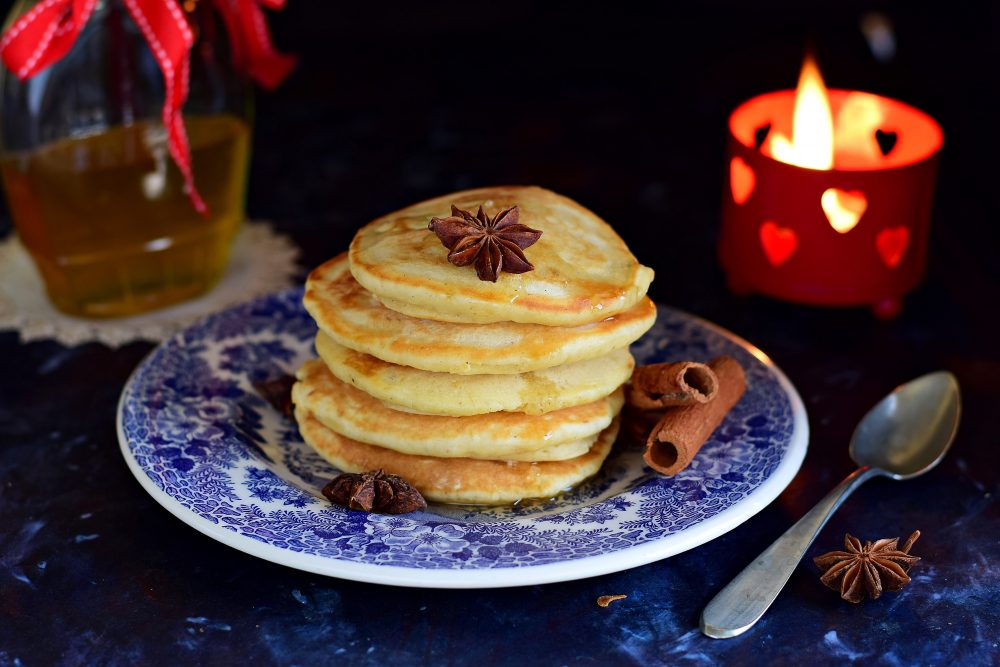 Pancakes speziati di Natale-senza lattosio