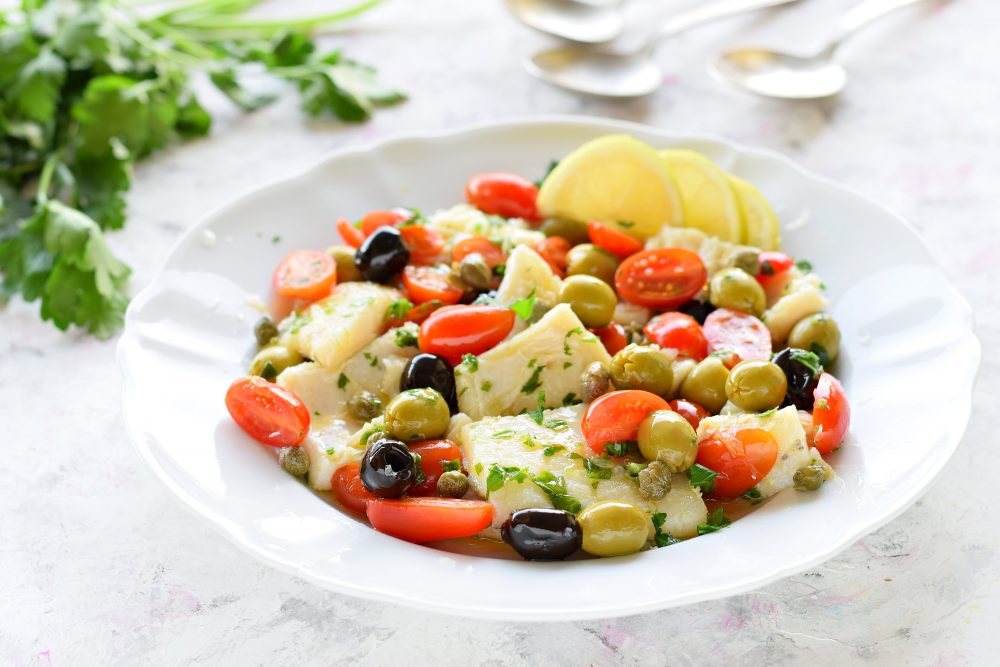 Baccalà in insalata alla mediterranea