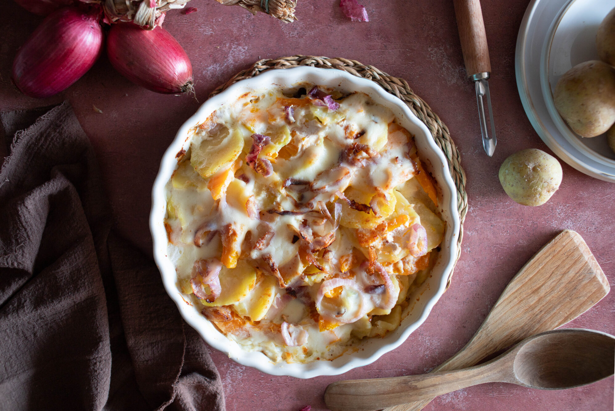 Patate e zucca alla lionese