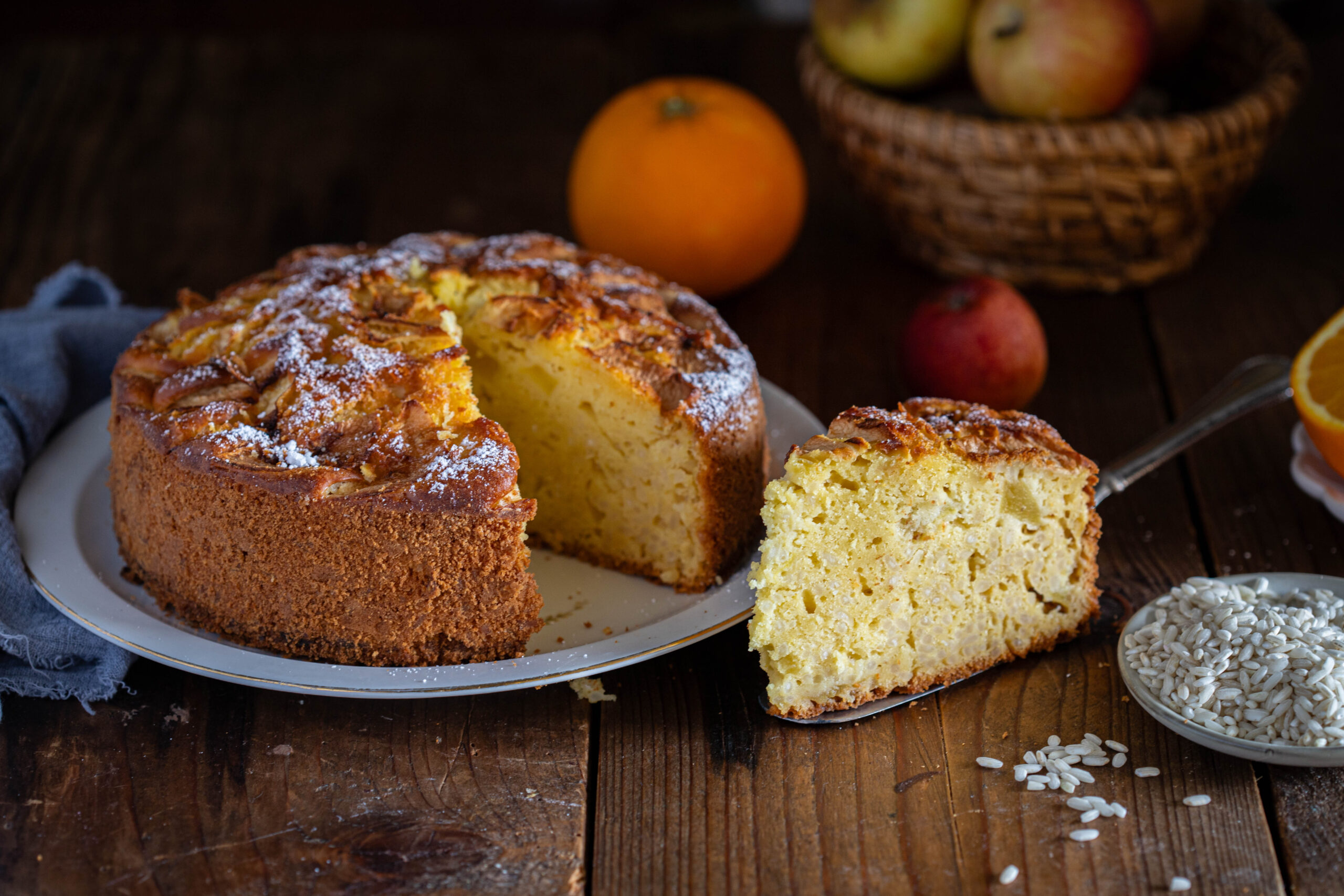 Torta di riso e mele all'arancia con yogurt | Lapasticceramatta