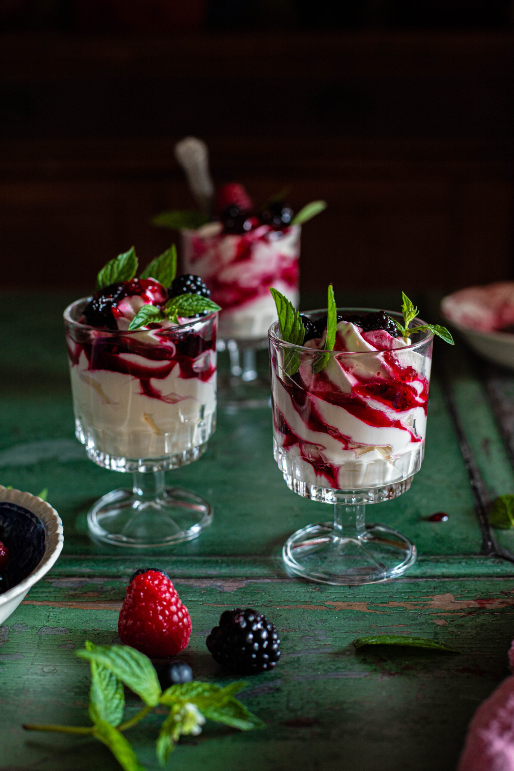 Mousse con frutti di bosco 
