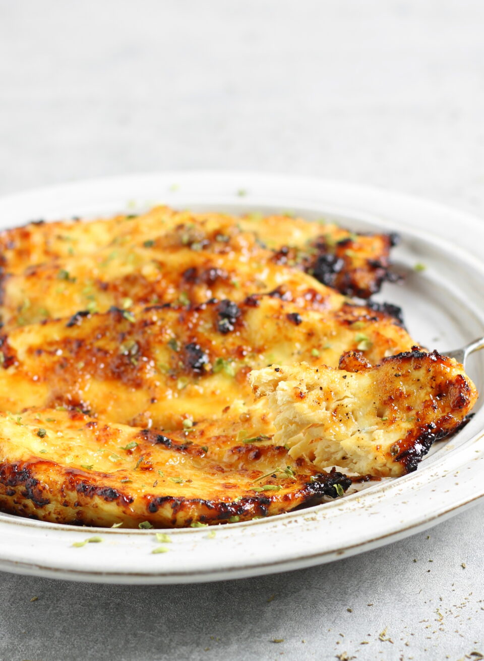 Fettine di pollo al miele e parmigiano in friggitrice ad aria