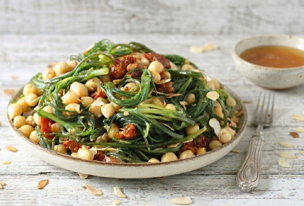 Insalata croccante di agretti marinati