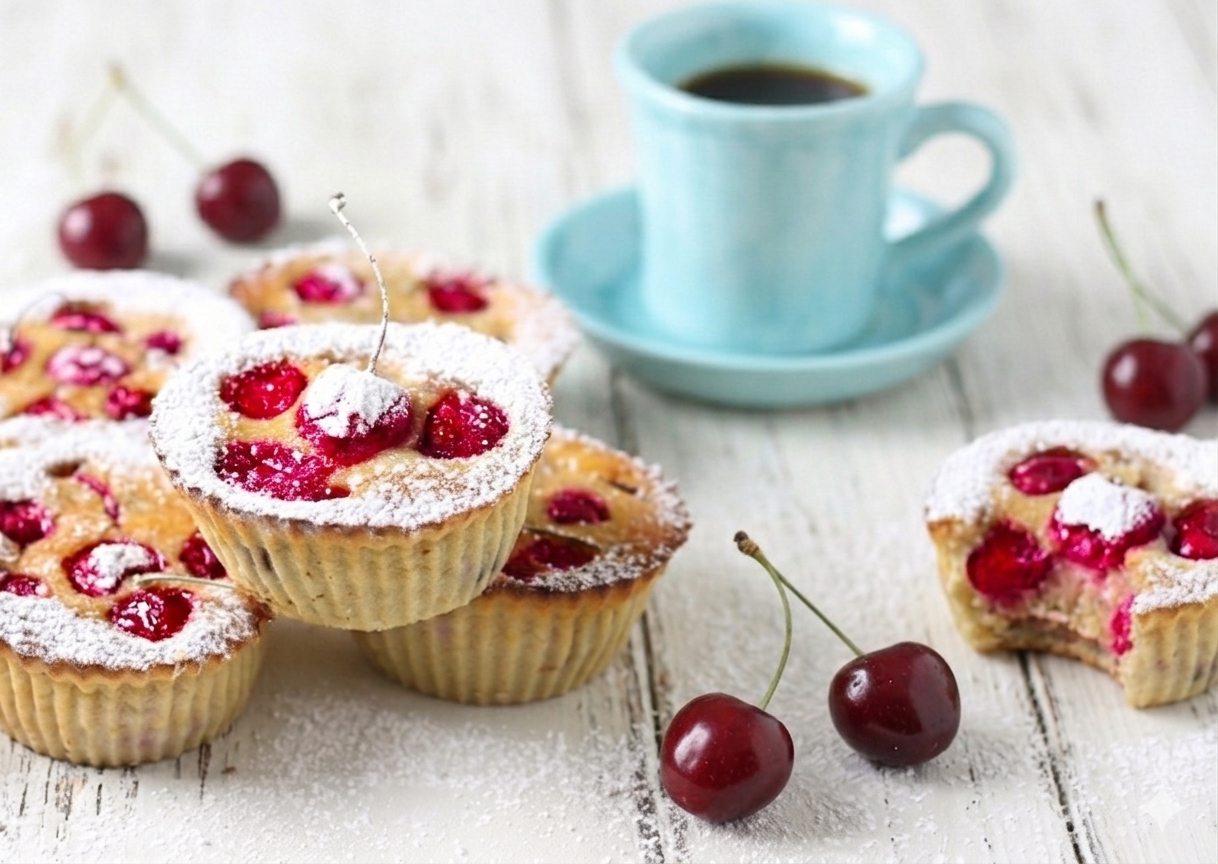 Soffici mini clafoutis alle ciliegie che conquistano al primo morso
