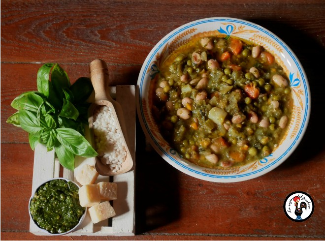 minestrone alla genovese con il pesto
