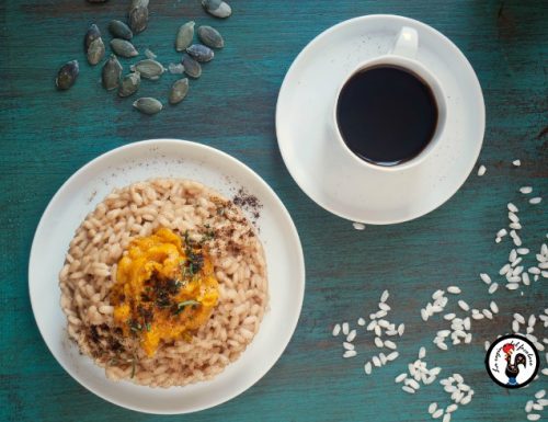 Risotto al caffè mantecato alla zucca – Primo piatto creativo