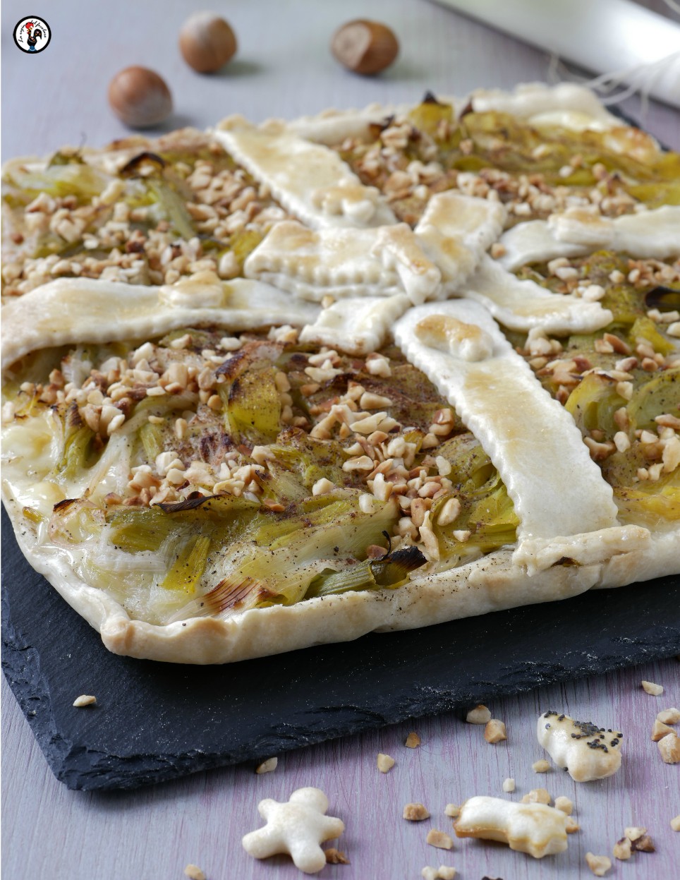 Torta salata porro e fontina