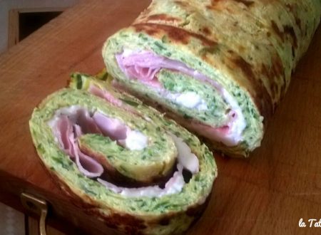 Rotolo di zucchine con prosciutto cotto e stracchino