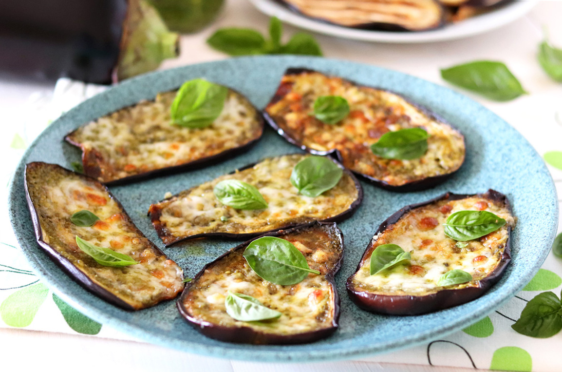 Melanzane al pesto di basilico