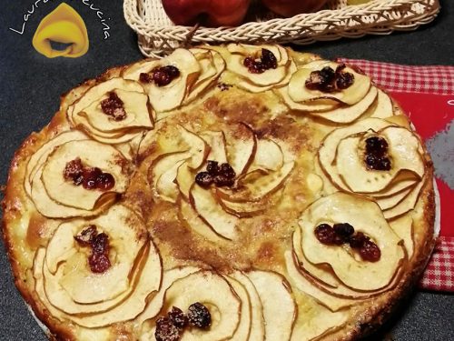 Torta di mele e mirtilli ricetta senza bilancia
