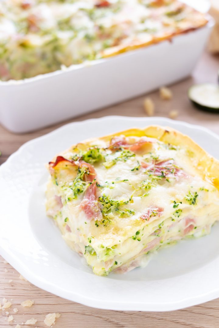 Lasagne Bianche Con Zucchine E Prosciutto Cotto, Ricetta Senza Burro