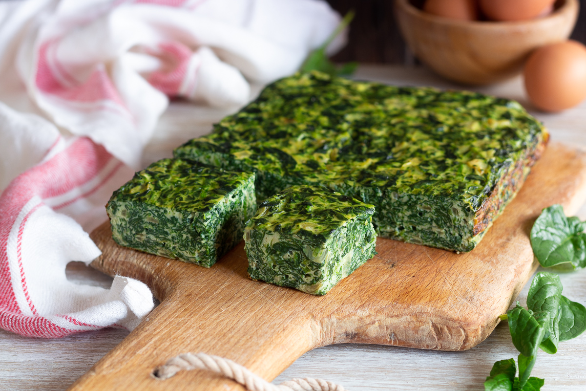 Frittata al forno con spinaci e ricotta