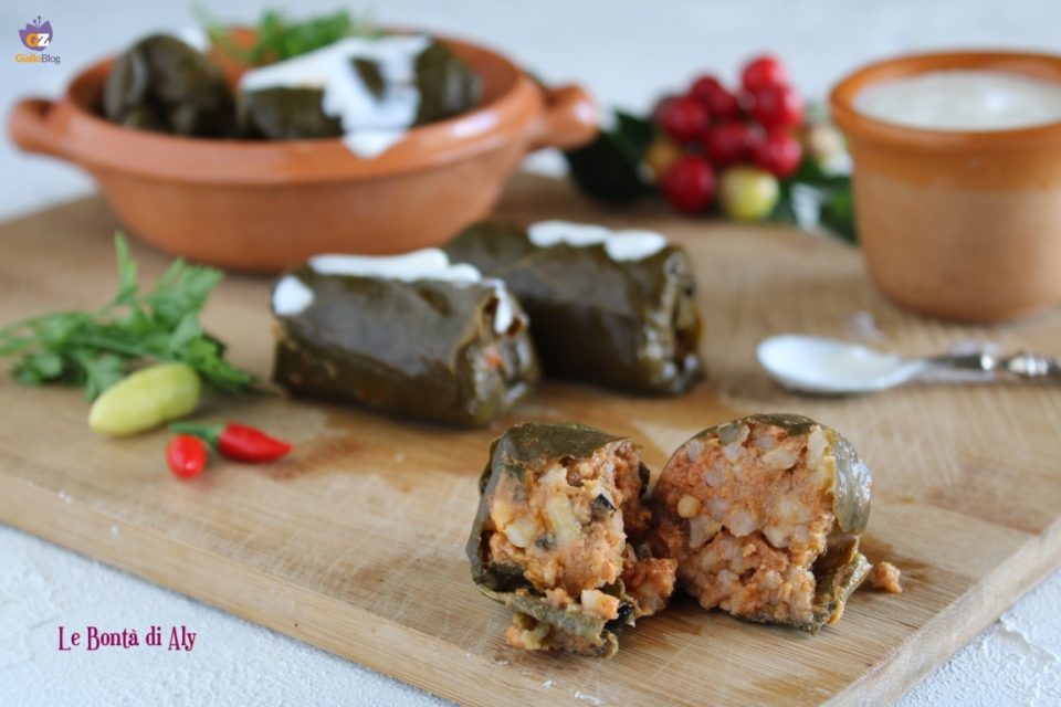 Involtini di carne in foglie di vite