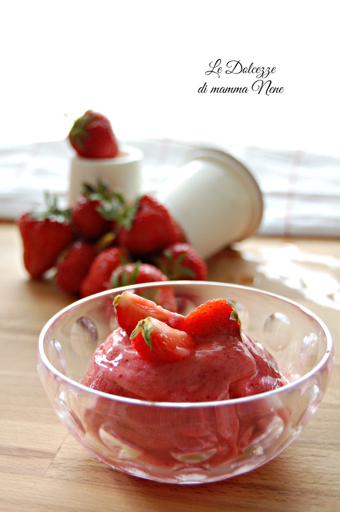 GELATO FRAGOLE E YOGURT ricetta con Bimby e senza - Solo 3 ingredienti -  Senza panna