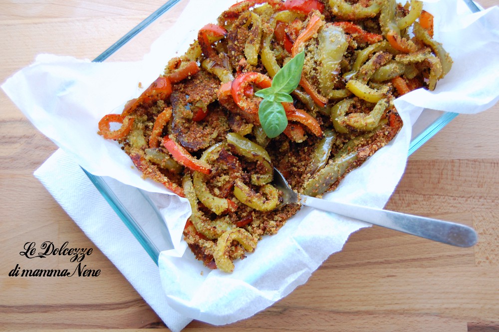 PEPERONI GRATINATI AL FORNO ricetta facile - contorno - secondo piatto ...