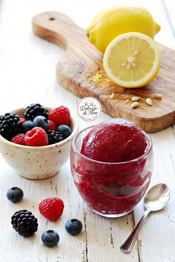 Sorbetto ai frutti di bosco