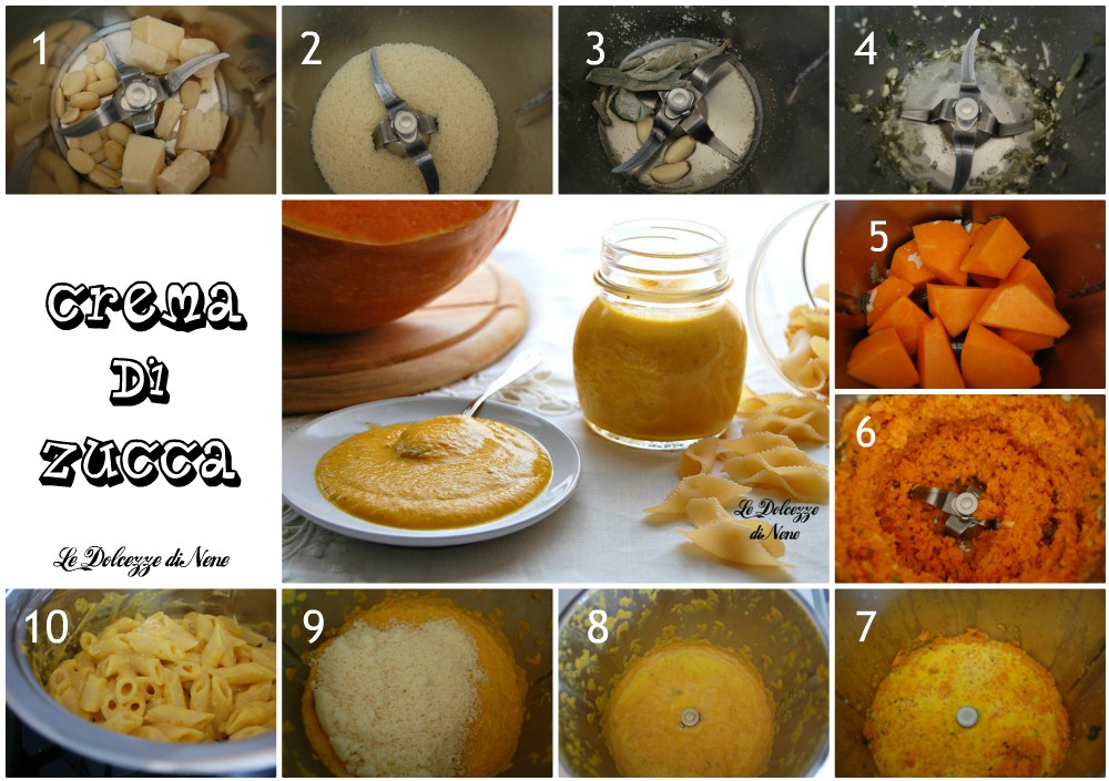CREMA DI ZUCCA - PESTO - Per condire la pasta - Ricetta con Bimby e senza