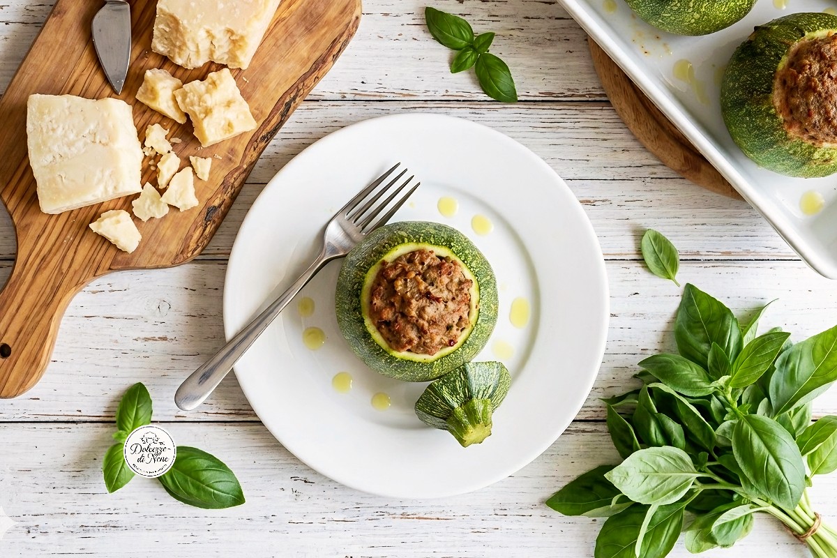 zucchine ripiene di carne