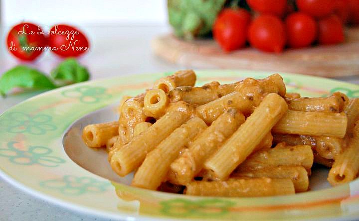 Pasta Con Crema Di Melanzane E Pomodori Pesto Di Melanzane