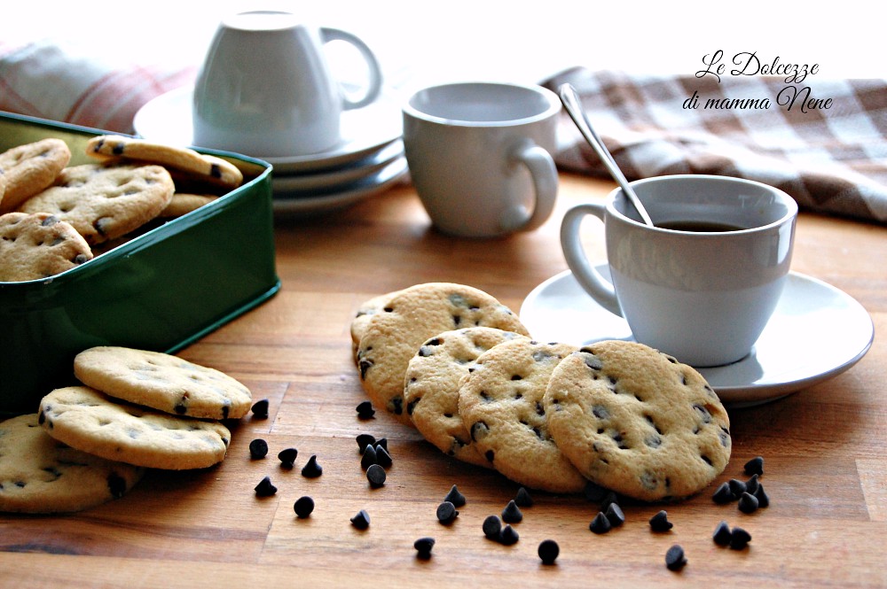 BISCOTTI CON GOCCE DI CIOCCOLATO - Gocciole - Ricetta Con Bimby E Senza