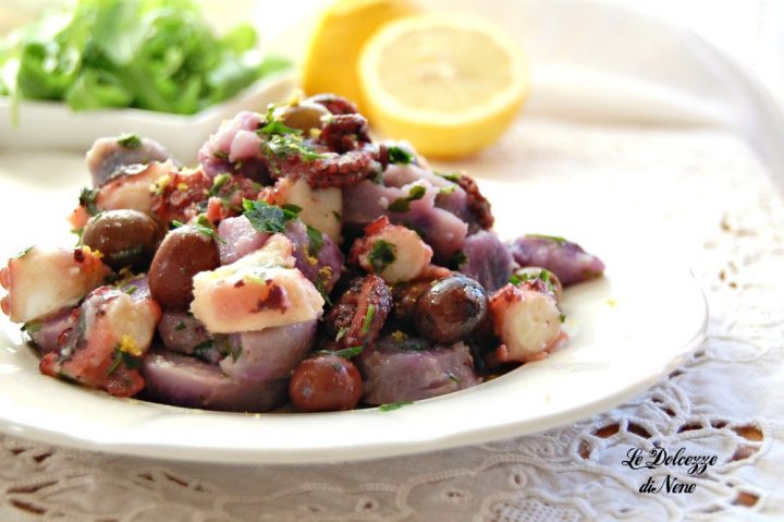 polpo con patate viola e olive taggiasche