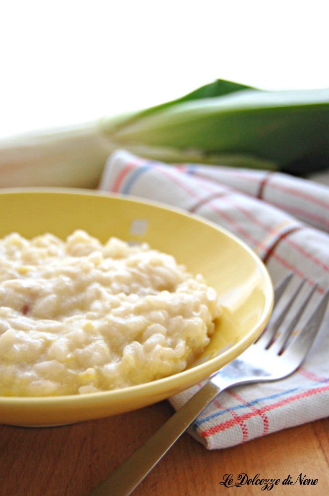 risotto porri e ricotta