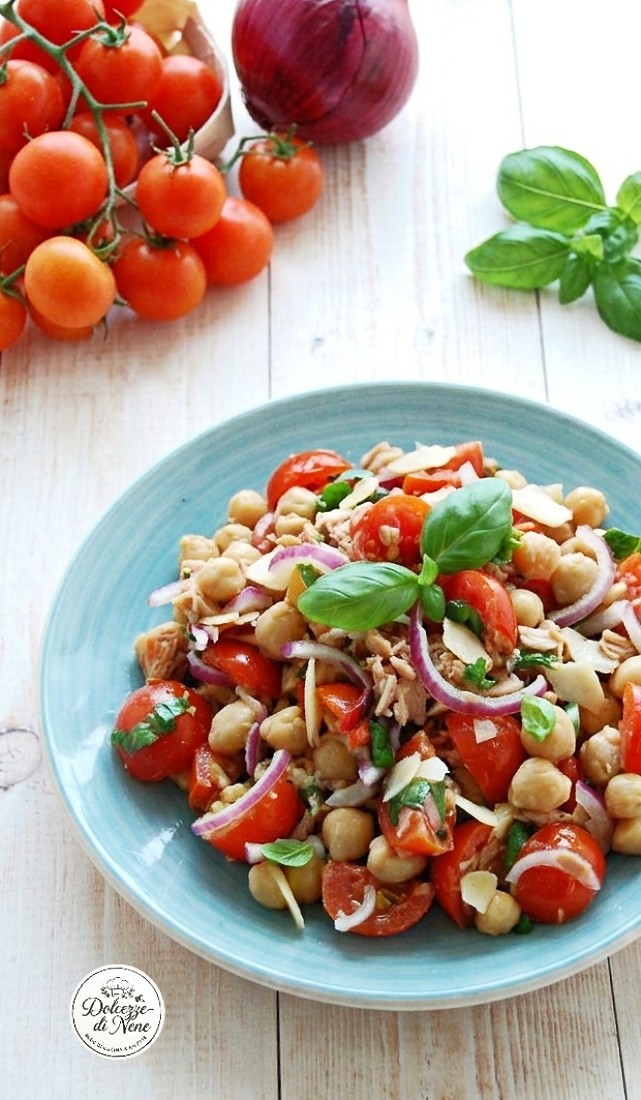 Insalata di Ceci con Tonno e Pomodorini