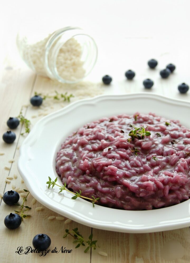 risotto ai mirtilli e taleggio