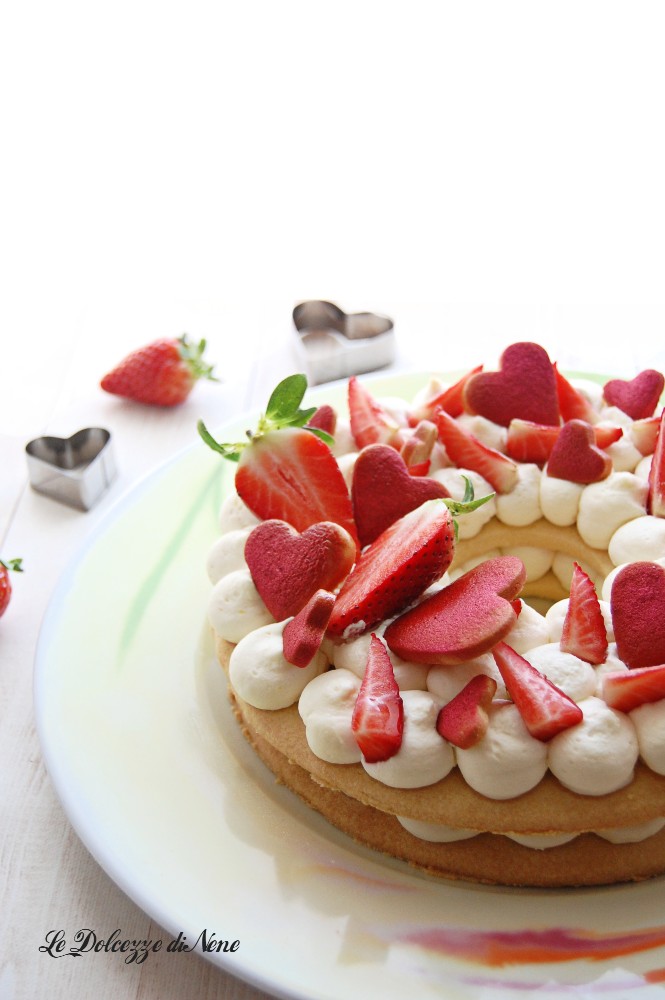 Cream tart cake per San Valentino