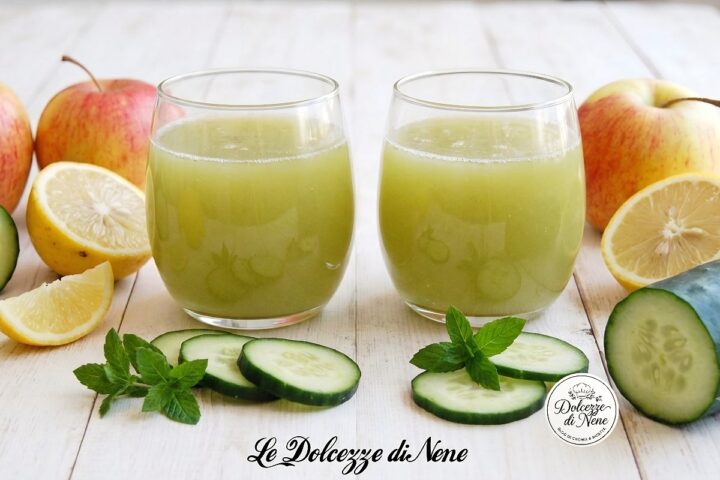 succo di mele, limone e cetriolo