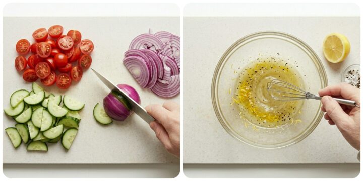 Insalata fredda di pollo e verdure