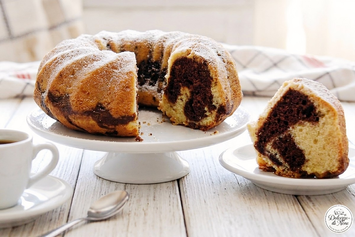 ciambella all’acqua bicolore