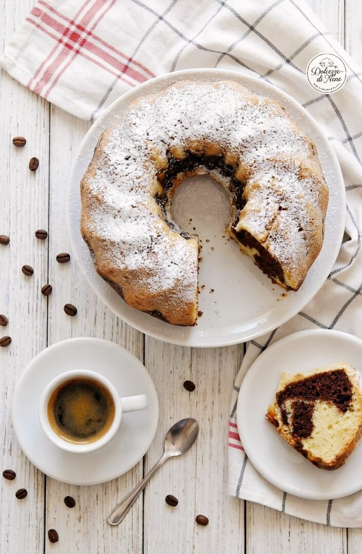 ciambella all’acqua bicolore