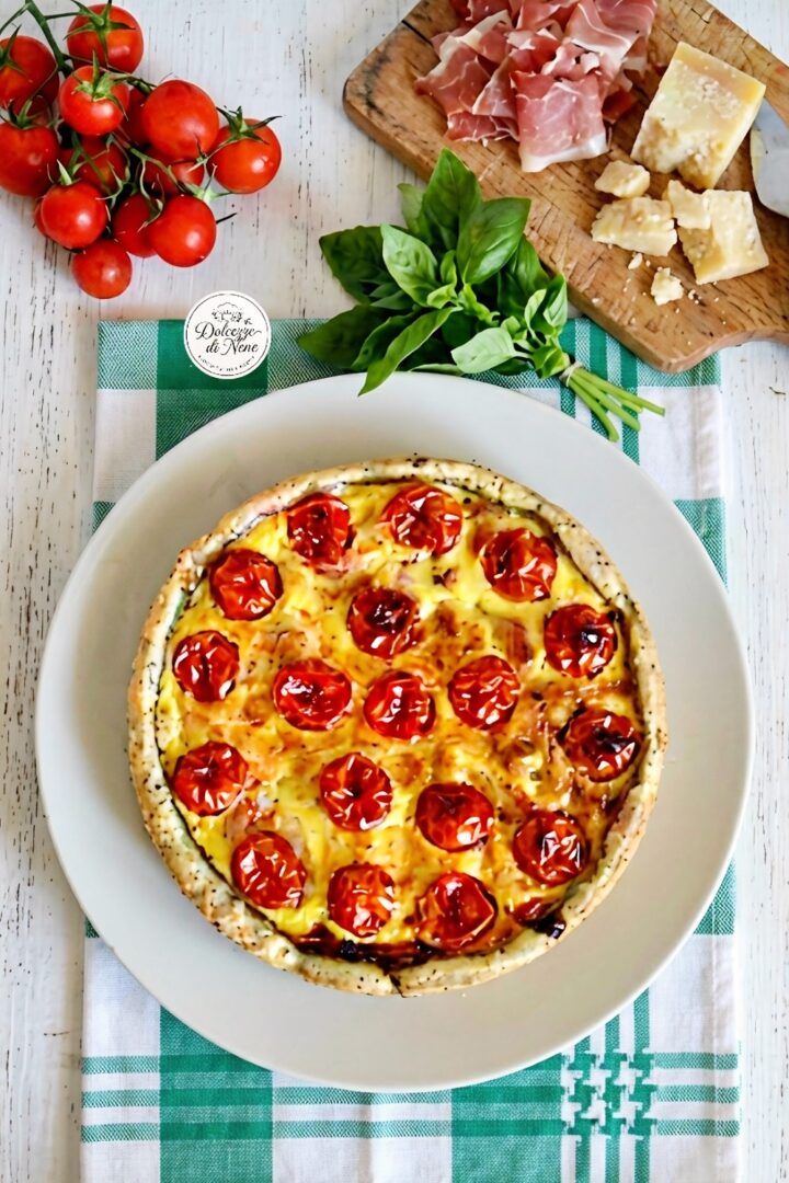 Quiche pomodorini e speck