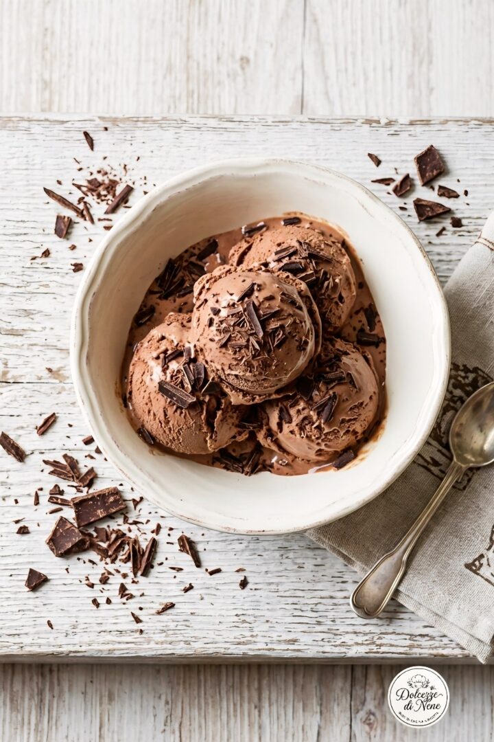 gelato al cioccolato senza gelatiera