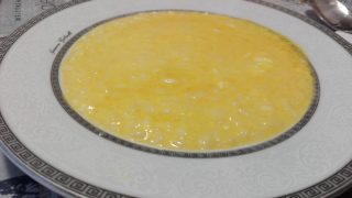 Minestra imbrageda - riso in brodo con le uova
