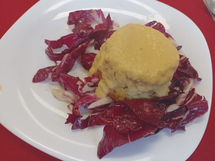 Tortino di patate e radicchio