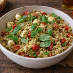 Insalata di riso al pesto